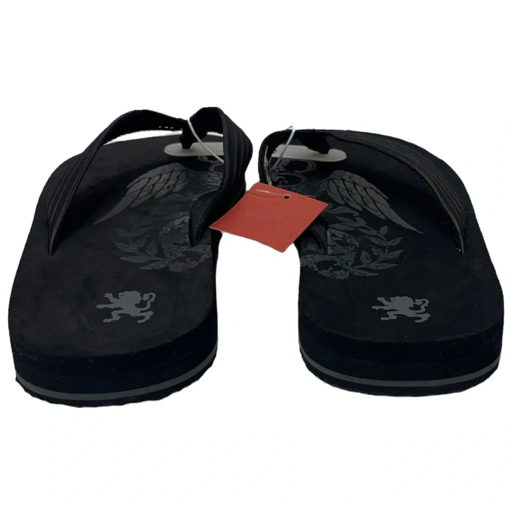 Black Slip On Sandals Black Flip Flops Beach Slides Pool Shoes Mens Size 11